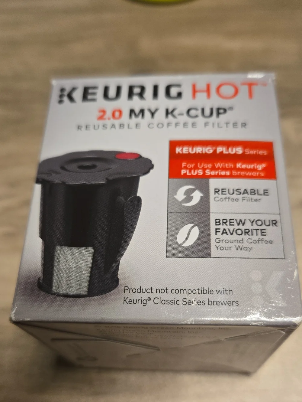 Keurig Hot 2.0 My K-Cup Reusable Coffee Filter - Black with Red Accent