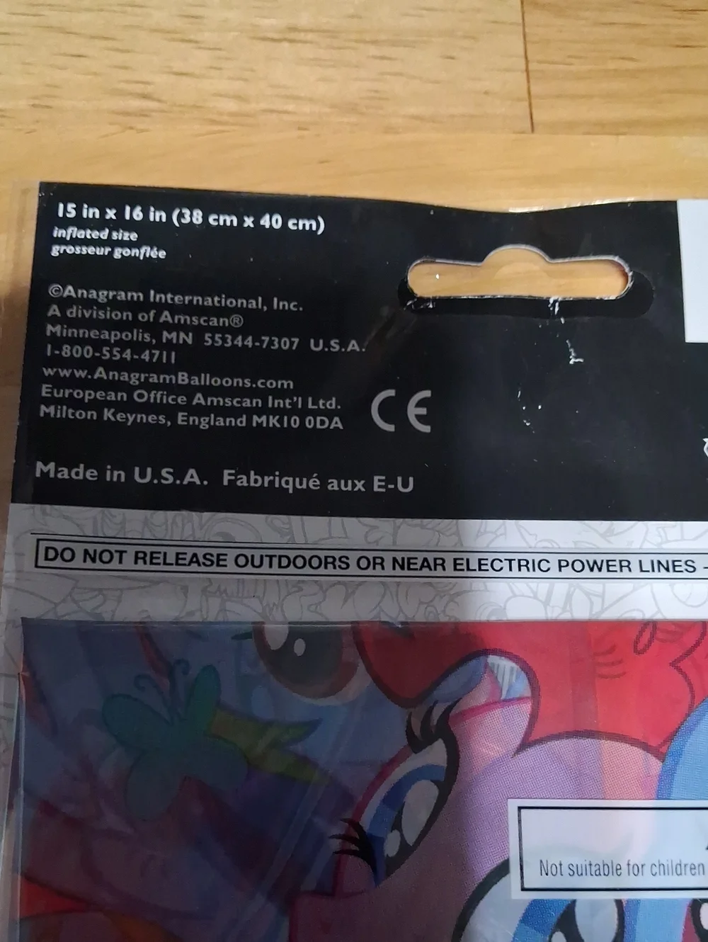 My Little Pony Balloon  Clear See Through