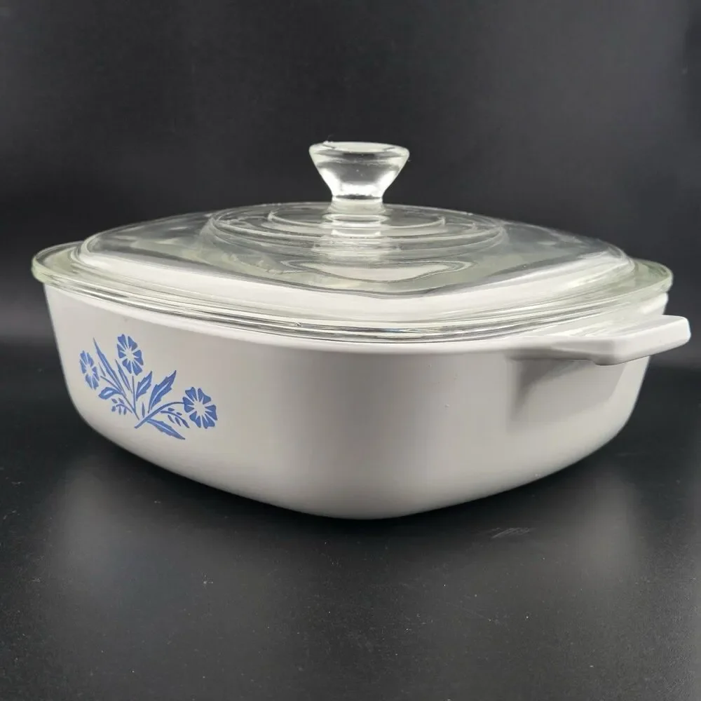 Vintage Corning Ware P-1-B 1 Quart Casserole Dish – Blue Cornflower – w Lid