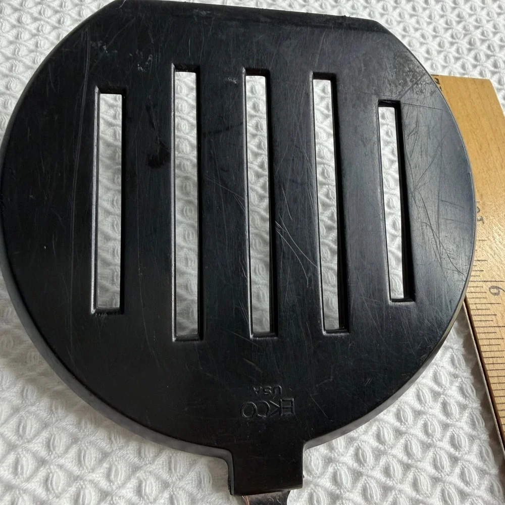 Ekco USA Vintage Wide Slotted Spatula Black Nylon Stainless Steel Turner Flipper