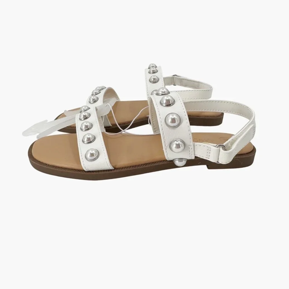 NEW Cat & Jack Girls' Eve Pearl Sandals - White