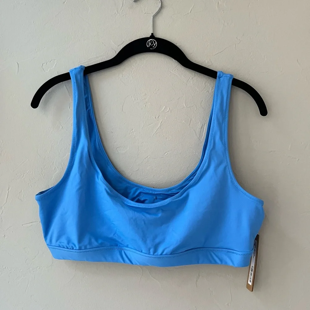 SKIMS Light Blue Scoop Bralette Bikini Top