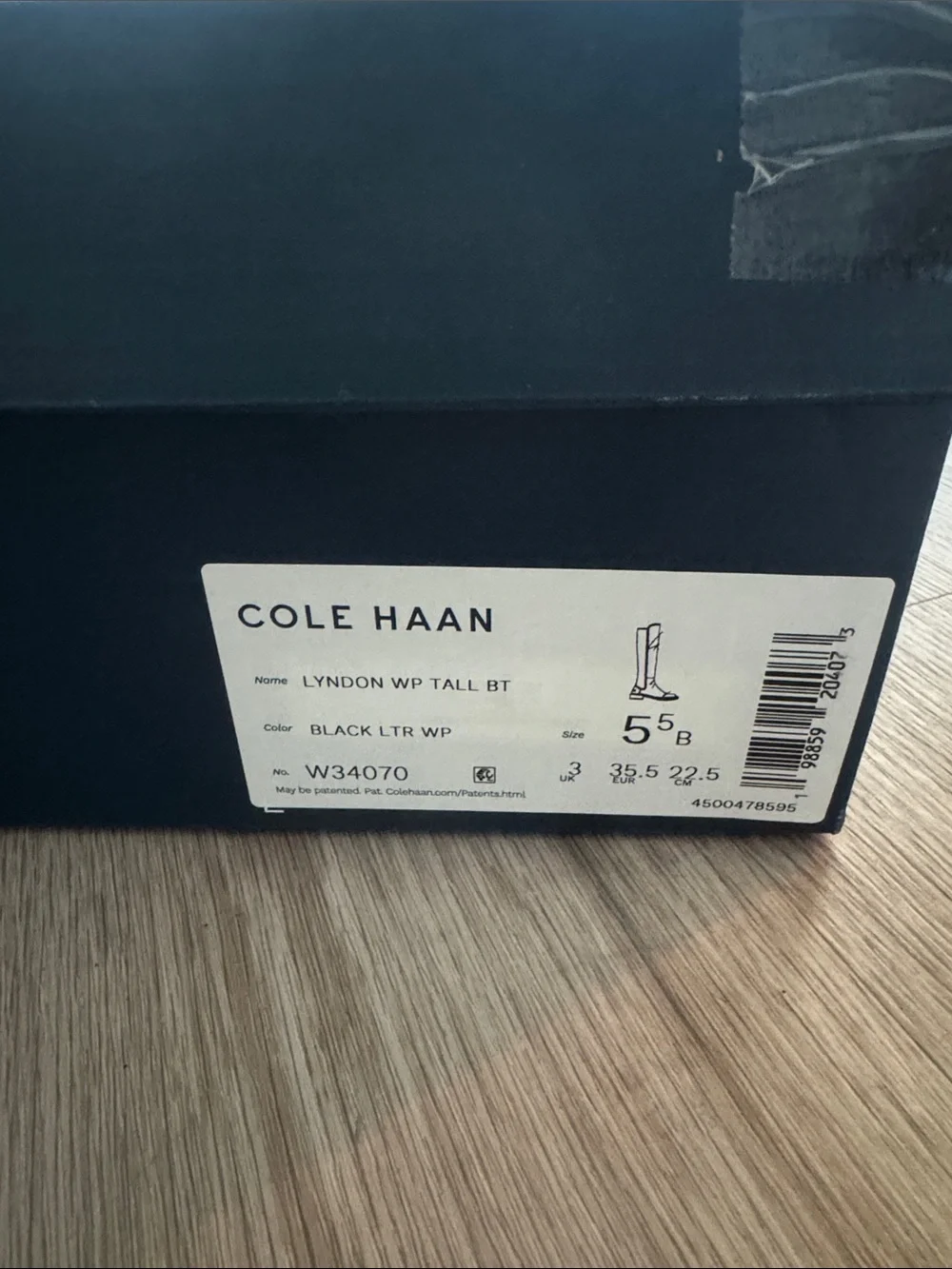 Cole Haan Waterproof Black Over-the-Knee Lug Sole Riding Boots