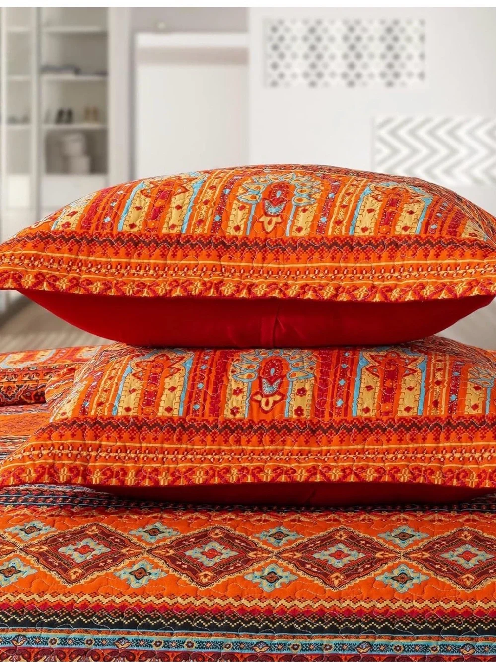 Cotton Quilt King Size Bedding Set - NWT