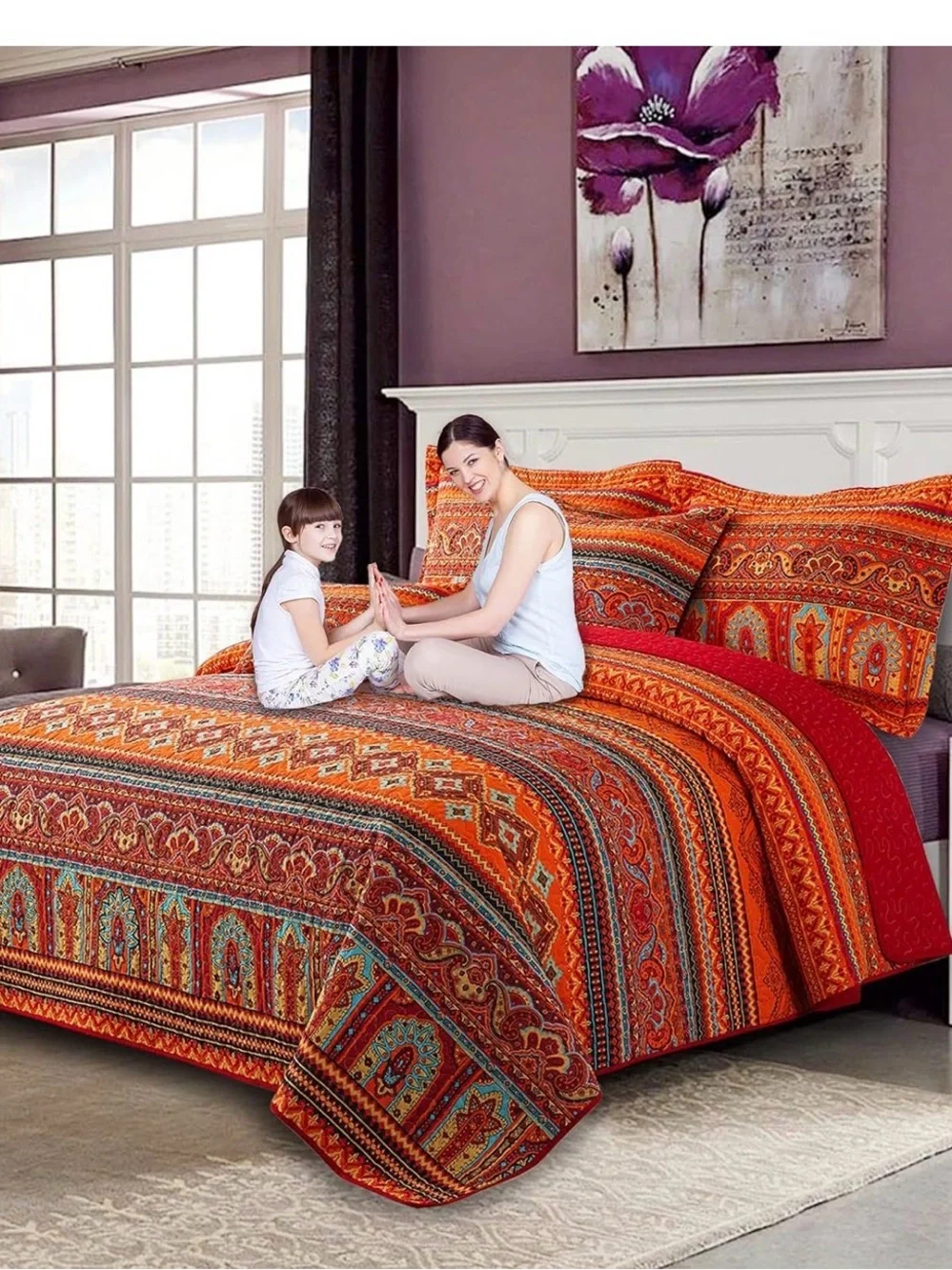 Cotton Quilt King Size Bedding Set - NWT