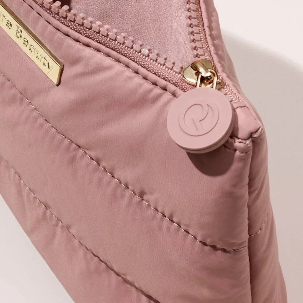 NWT Rare Beauty by Selena Gomez Puffy Makeup Bag in Mauve