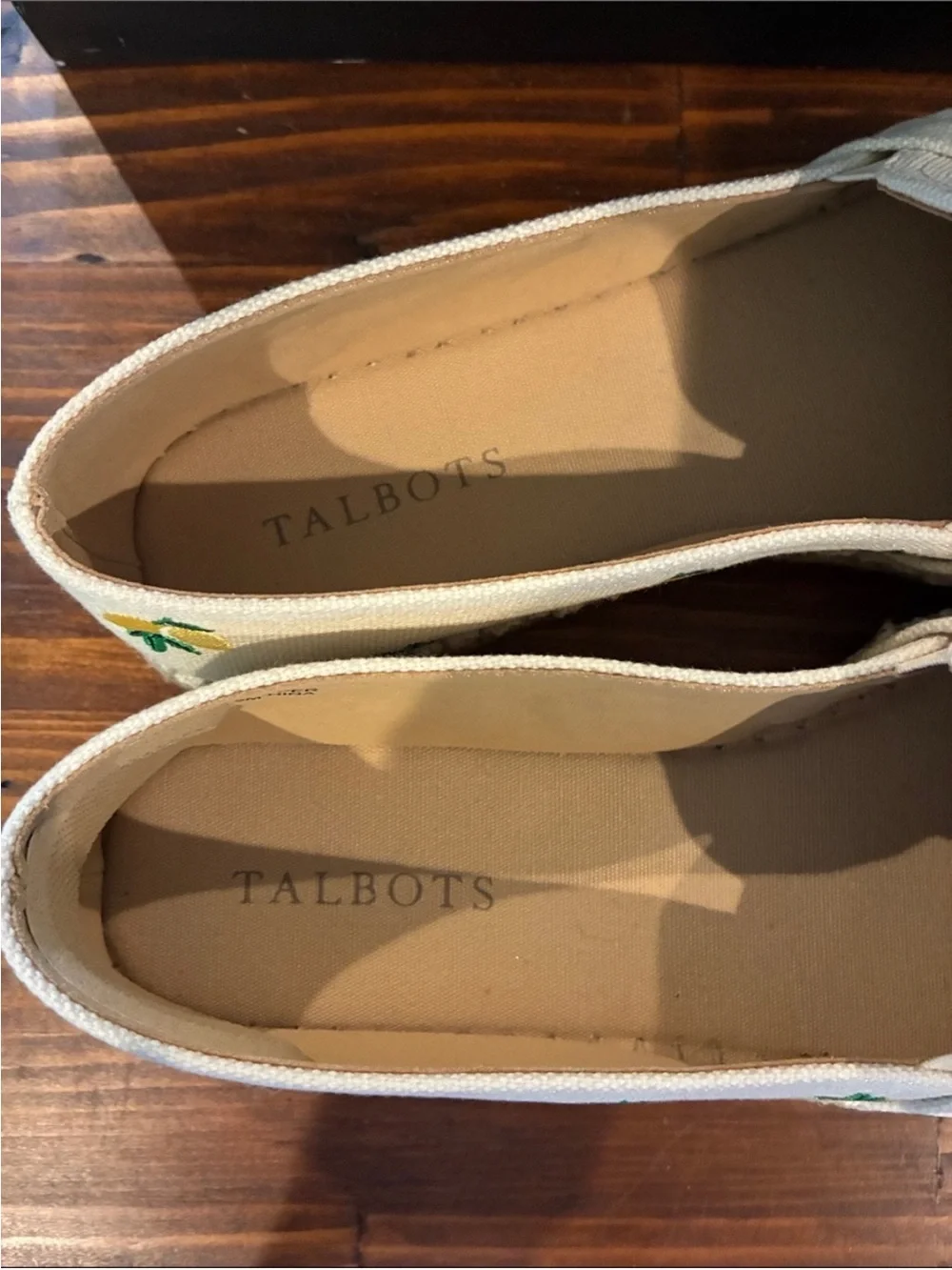Talbots cream canvas