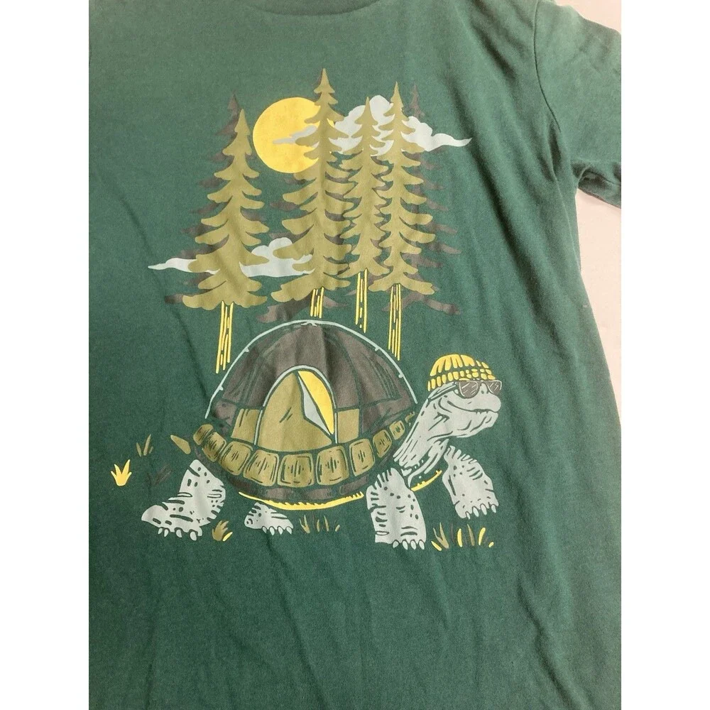 Old Navy Boys XL (14-16) Green Turtle Graphic Print Crew Neck Short Sleeve Tee