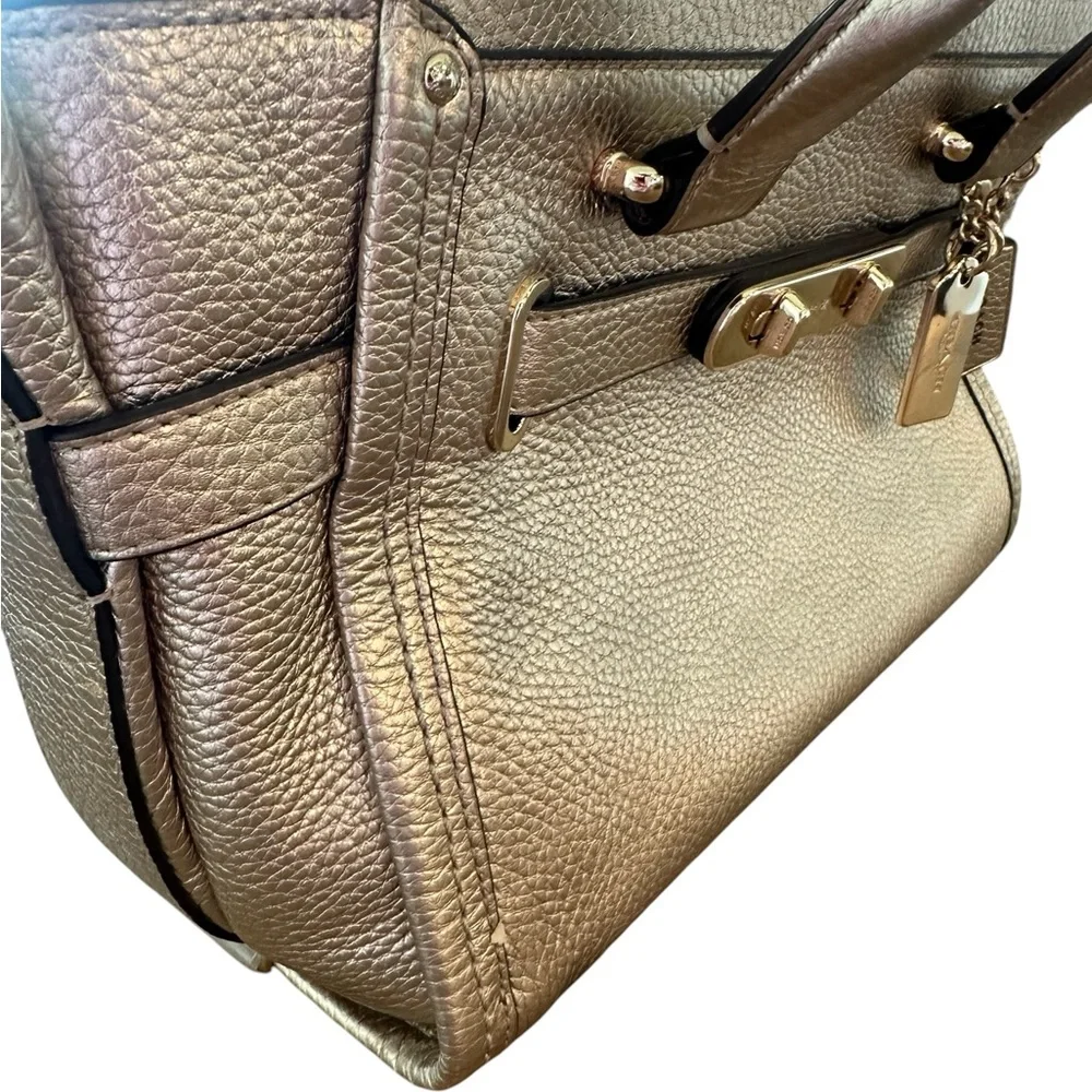 Coach satchel metallic