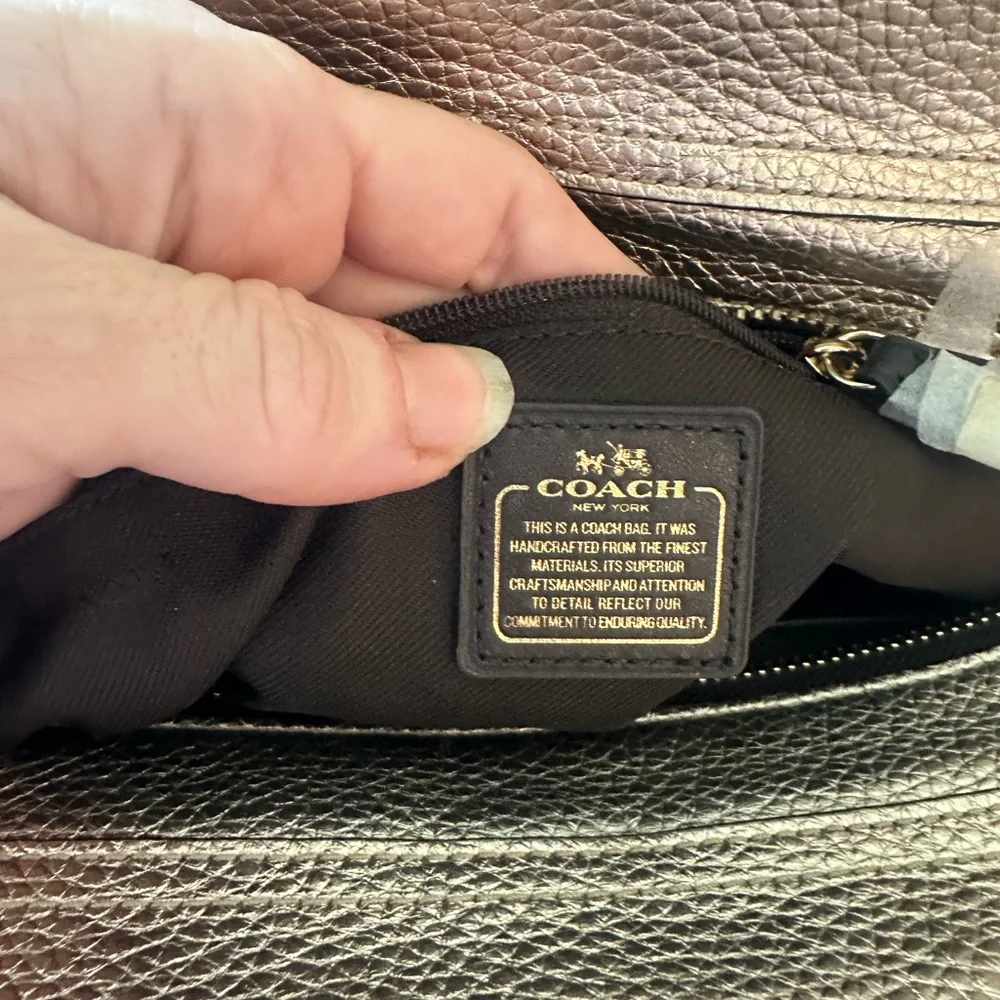 Coach satchel metallic