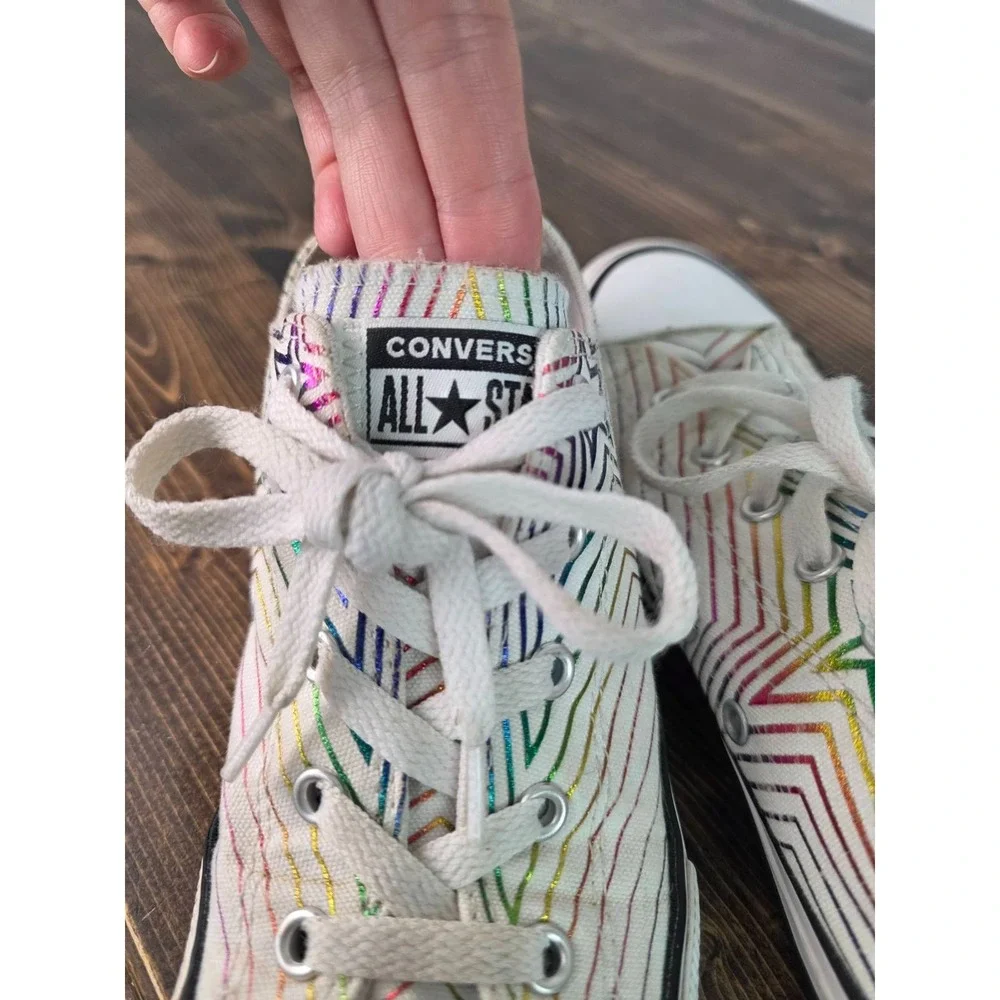 Converse All Star Youth Sneakers Size 3 EU‎ 35 White Canvas Casual Kids Shoes