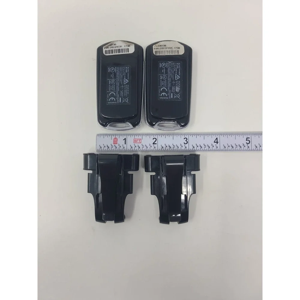 Lot of 2 DSC WT4989 4-Button Wireless Security Key fob w/ Icon Display Working