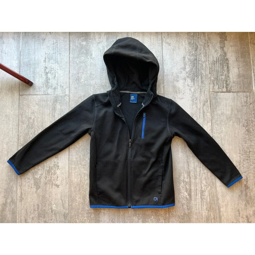 GAP FIT Quick Dry Boys Full Zip Fit Tech Hoodie Casual Athletic Sweatshirt S 6-7