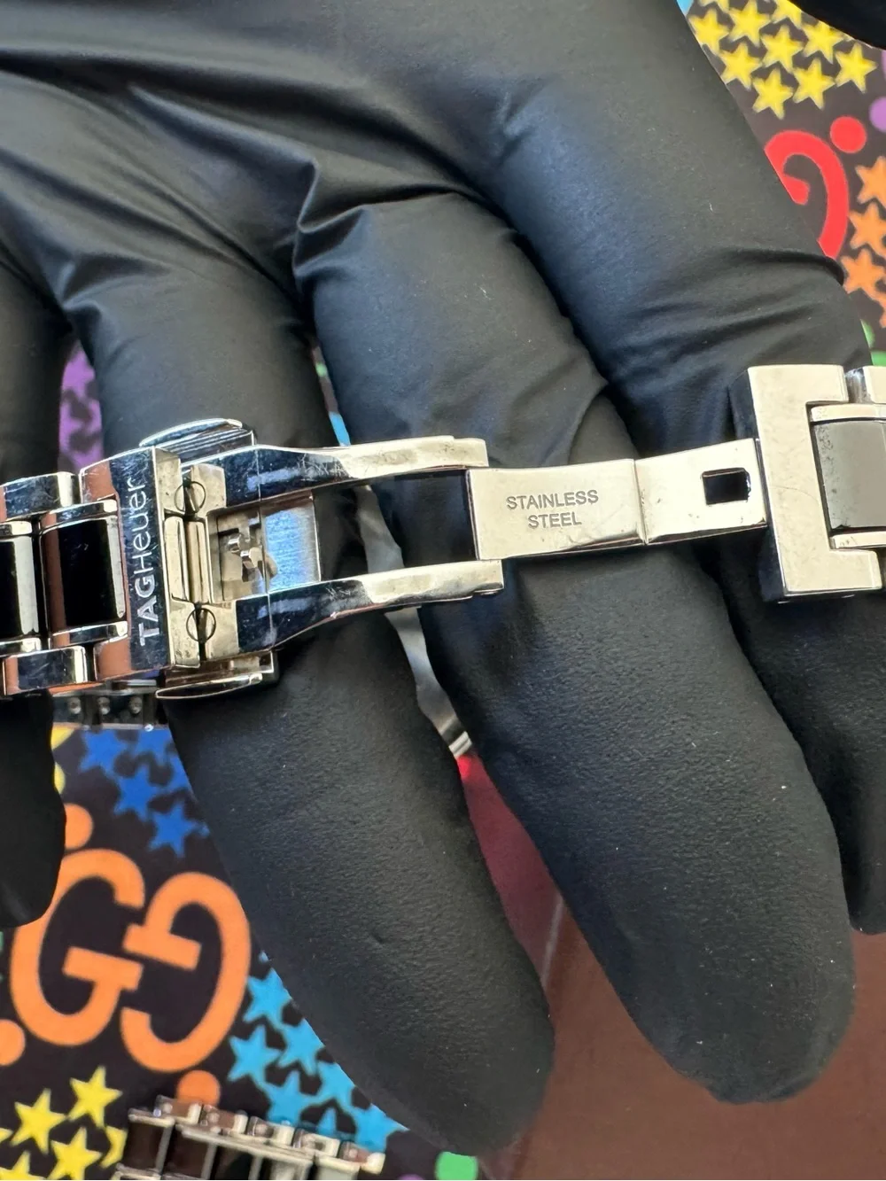 Tag Heuer women’s Silver and black Stainless Steel Bracelet Watch