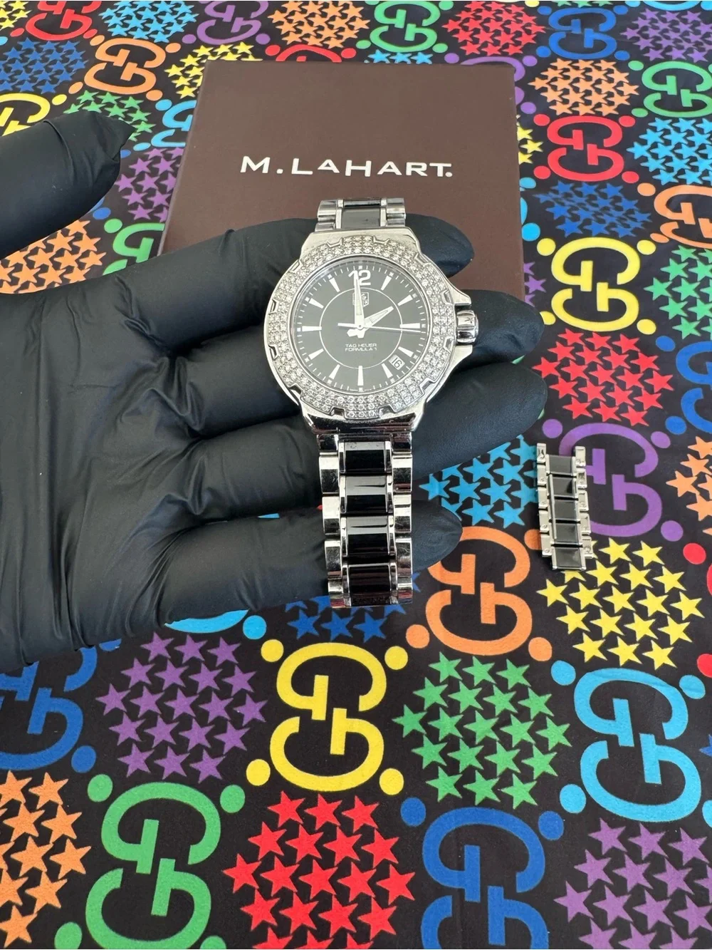 Tag Heuer women’s Silver and black Stainless Steel Bracelet Watch