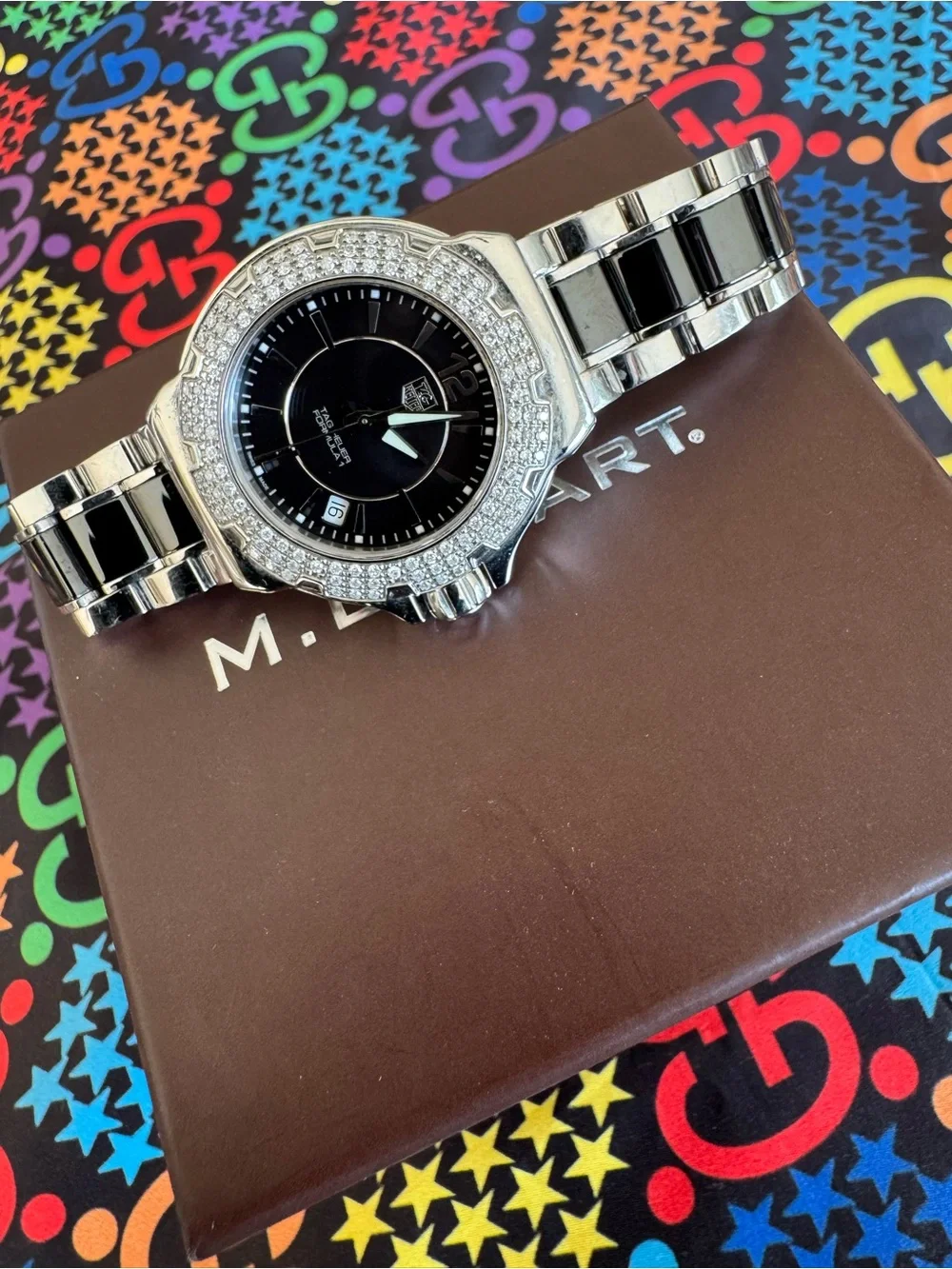 Tag Heuer women’s Silver and black Stainless Steel Bracelet Watch