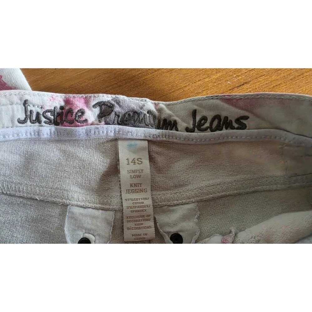 Justice Premium Jeans Girl's Simply Low Knit Jeggings Size 14S