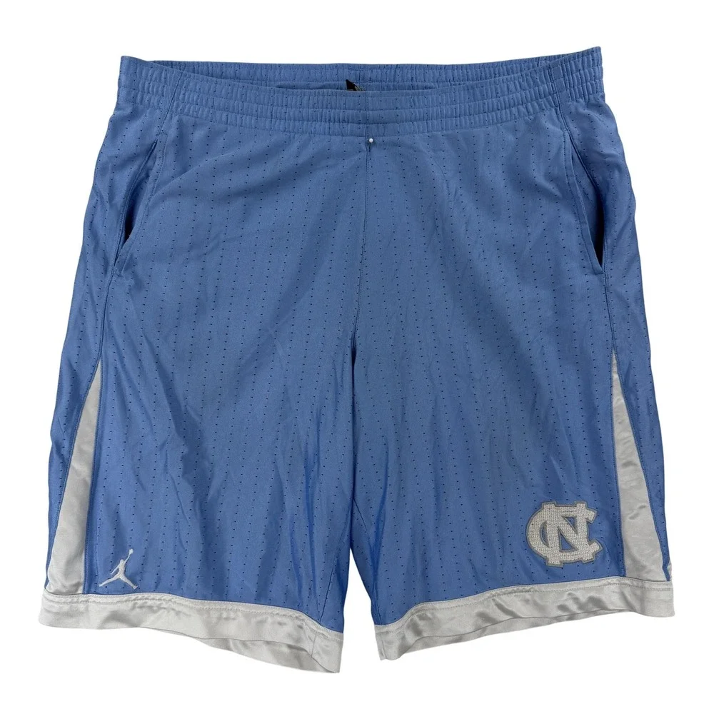North Carolina Tar Heels Shorts Mens XL Blue NCAA Basketball Jordan Jumpman Mesh
