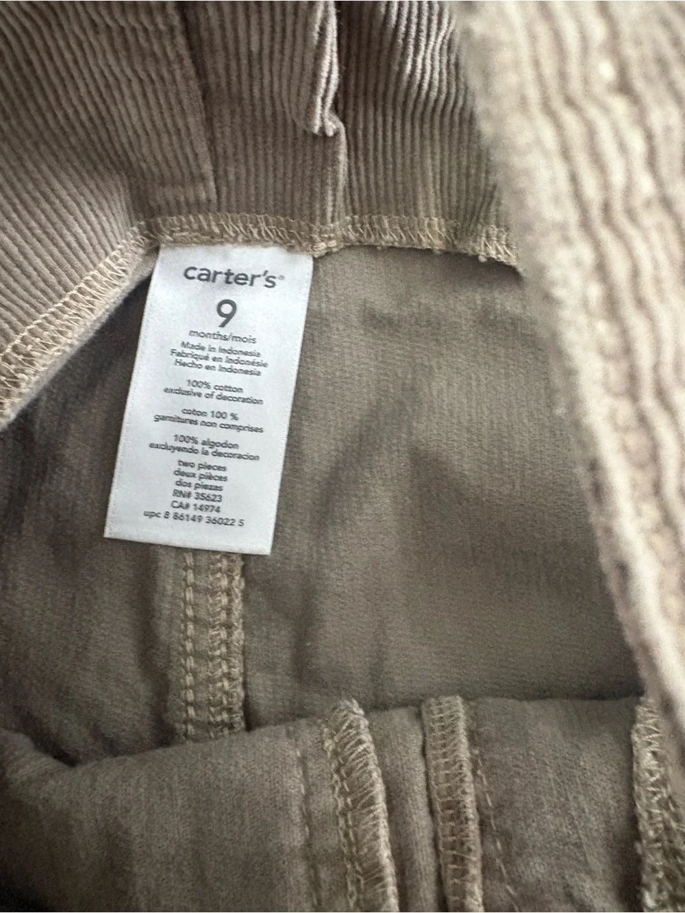 Carters carter corduroy