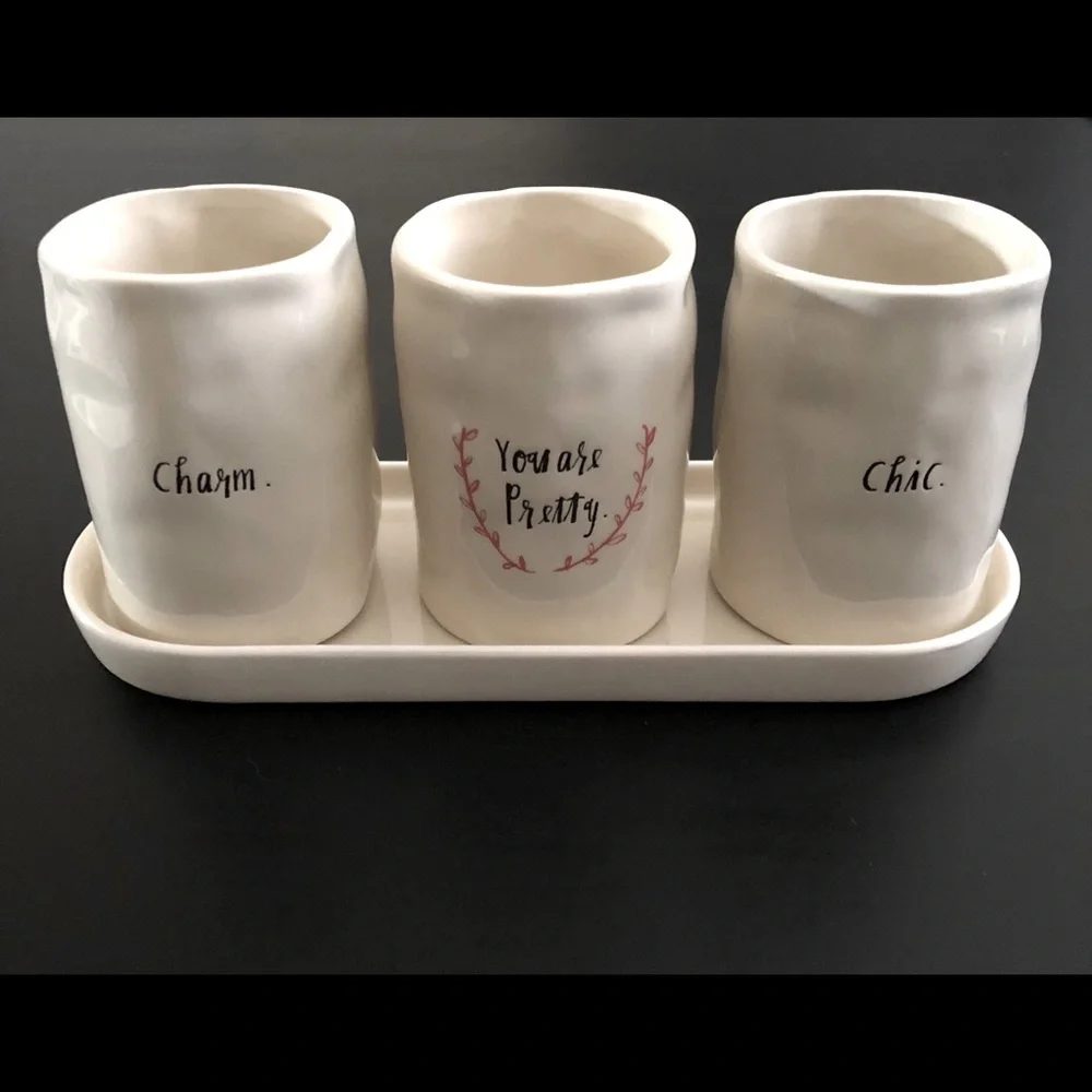 Rae Dunn Charm‎ You Are Pretty Makeup Brush Holder
