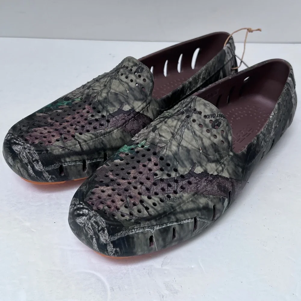 Floafers Country Club Driver Mossy Oak Camo Slip On Loafer‎ Shoes Men's Size 8