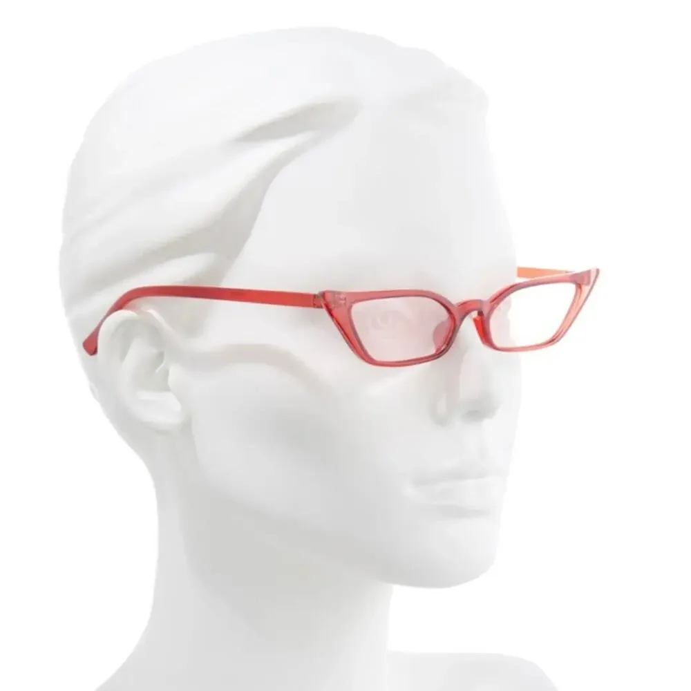 BP Red 51mm Super Slim Cat Eye Sunglasses NWT