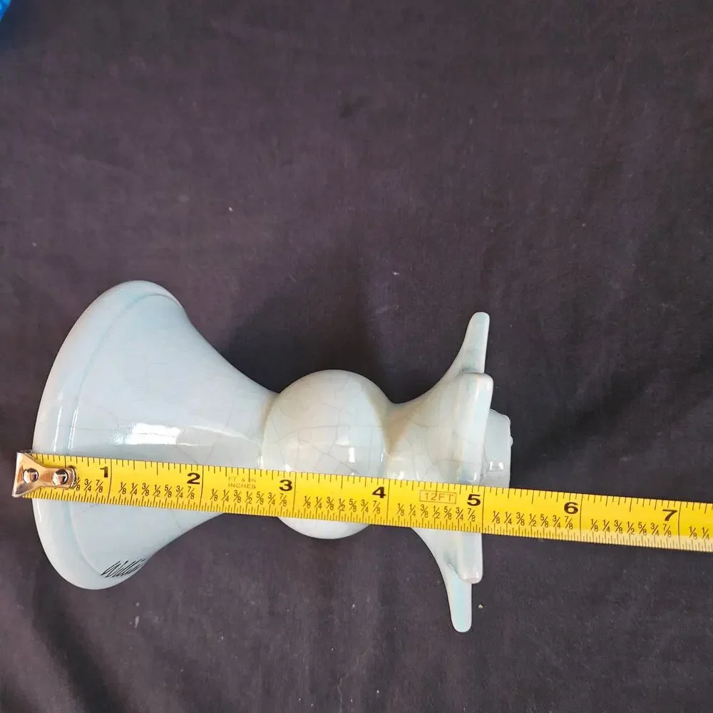 Vintage William KD‎ Star Candle Holders Set of 2 Signed Light Blue