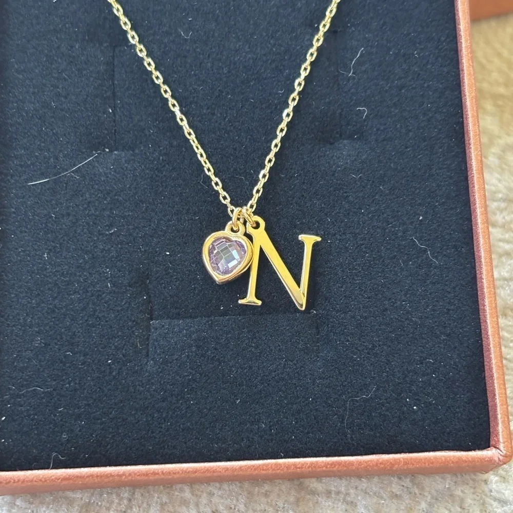 Brand New 14K Gold Plated 925 Sterling Silver Initial 