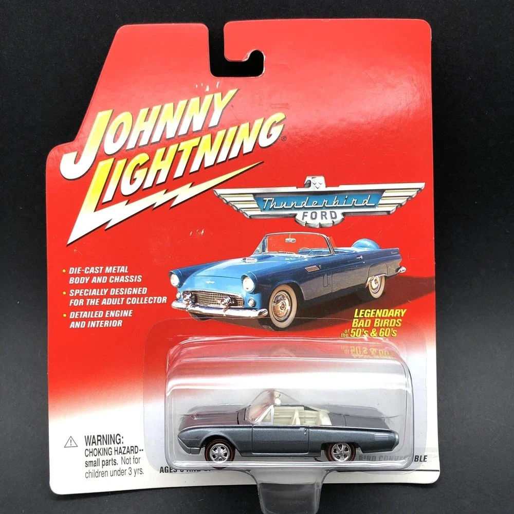 Johnny Lightning Thunderbird 1961 '61 T-Bird Convertible Car Blue‎ Diecast 1/64