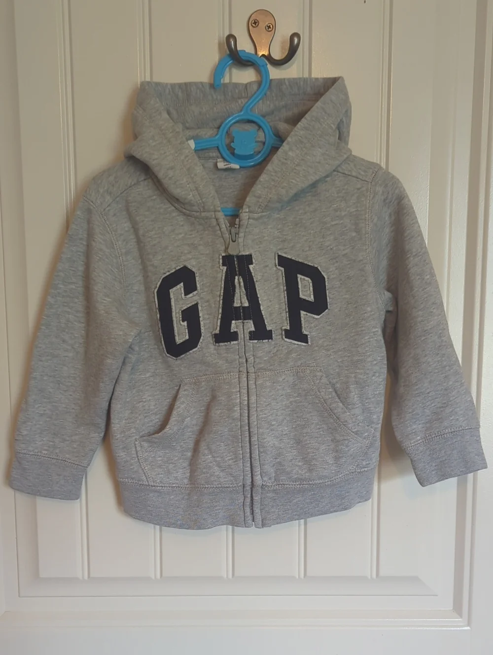 Baby GAP Gray Hoodie with Navy Logo
