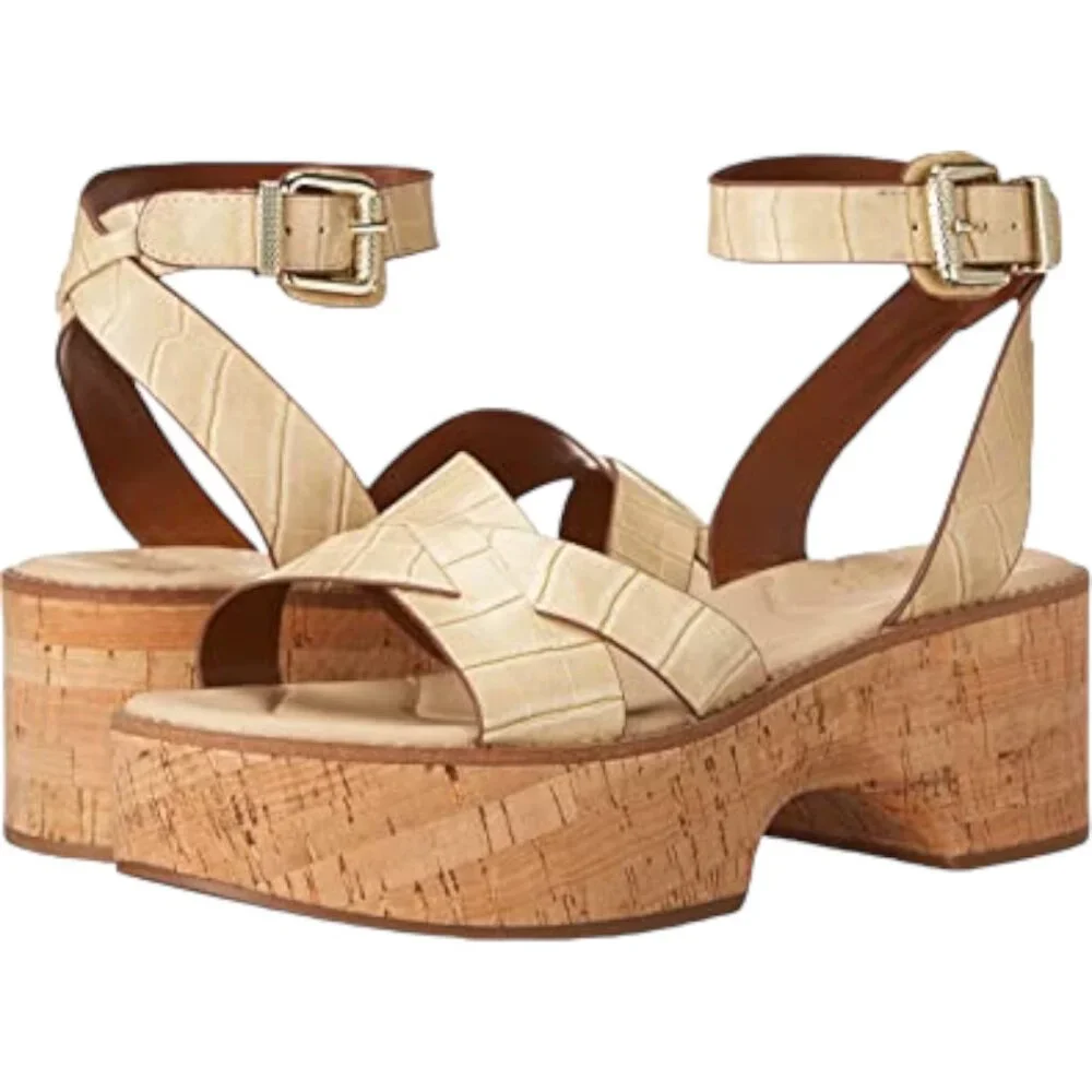 Franco Sarto's Sand 'Sabello' Platform Sandal Shoe Size 9.5