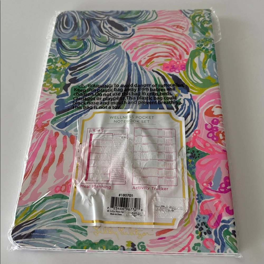 Lilly Pulitzer Wellness Fitness Pocket Notebook Set of 2