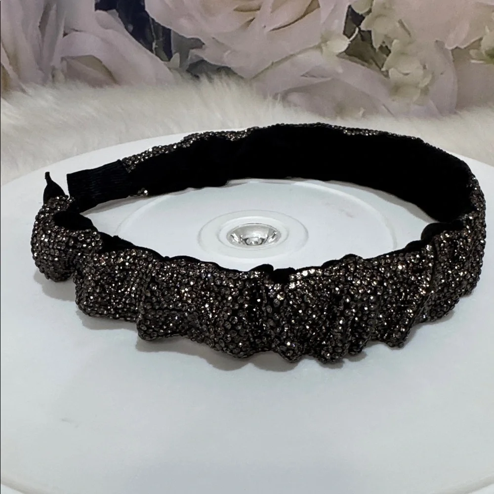 Elegant Brown  and Crystal Rhinestone Headband