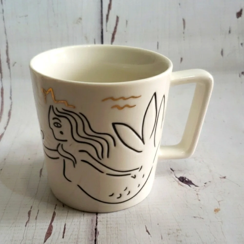Starbucks mermaid white mug