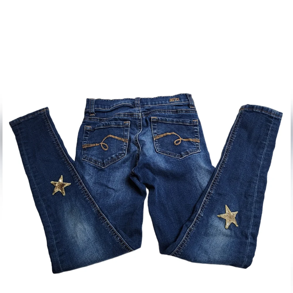 Justice Mid Rise Jeans / Jegging Kids Girls Size 10 Slim