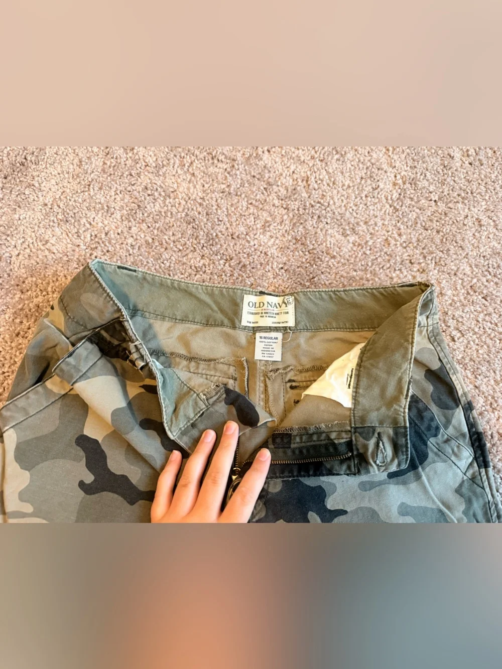 Old Navy durable camouflage