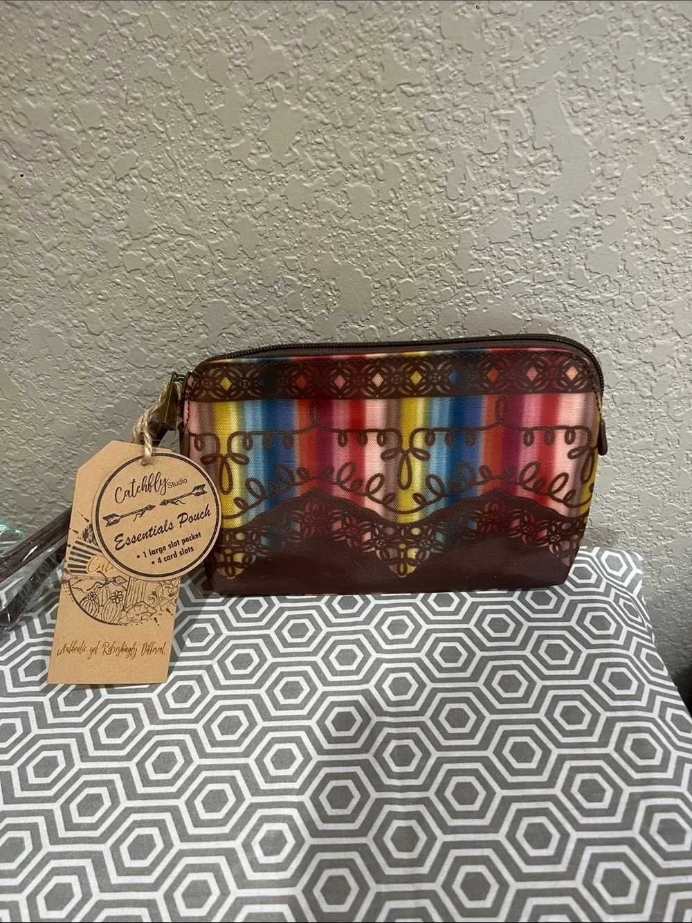 Multicolor Printed Cosmetic Pouch - Catchfly Essentials Pouch