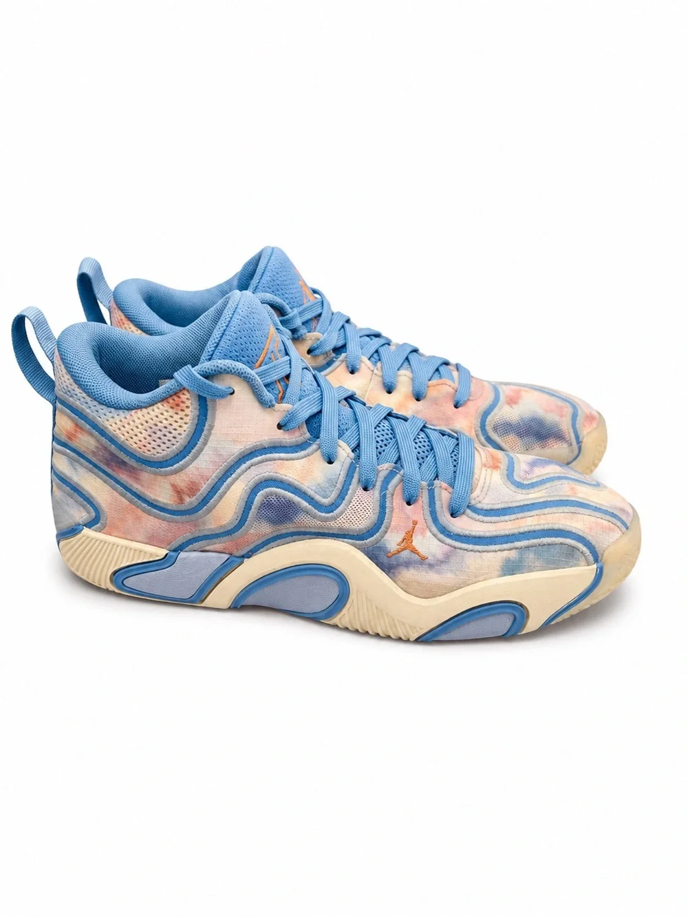 Jordan Tatum 3 Tie Dye Swirl Blue Size 8