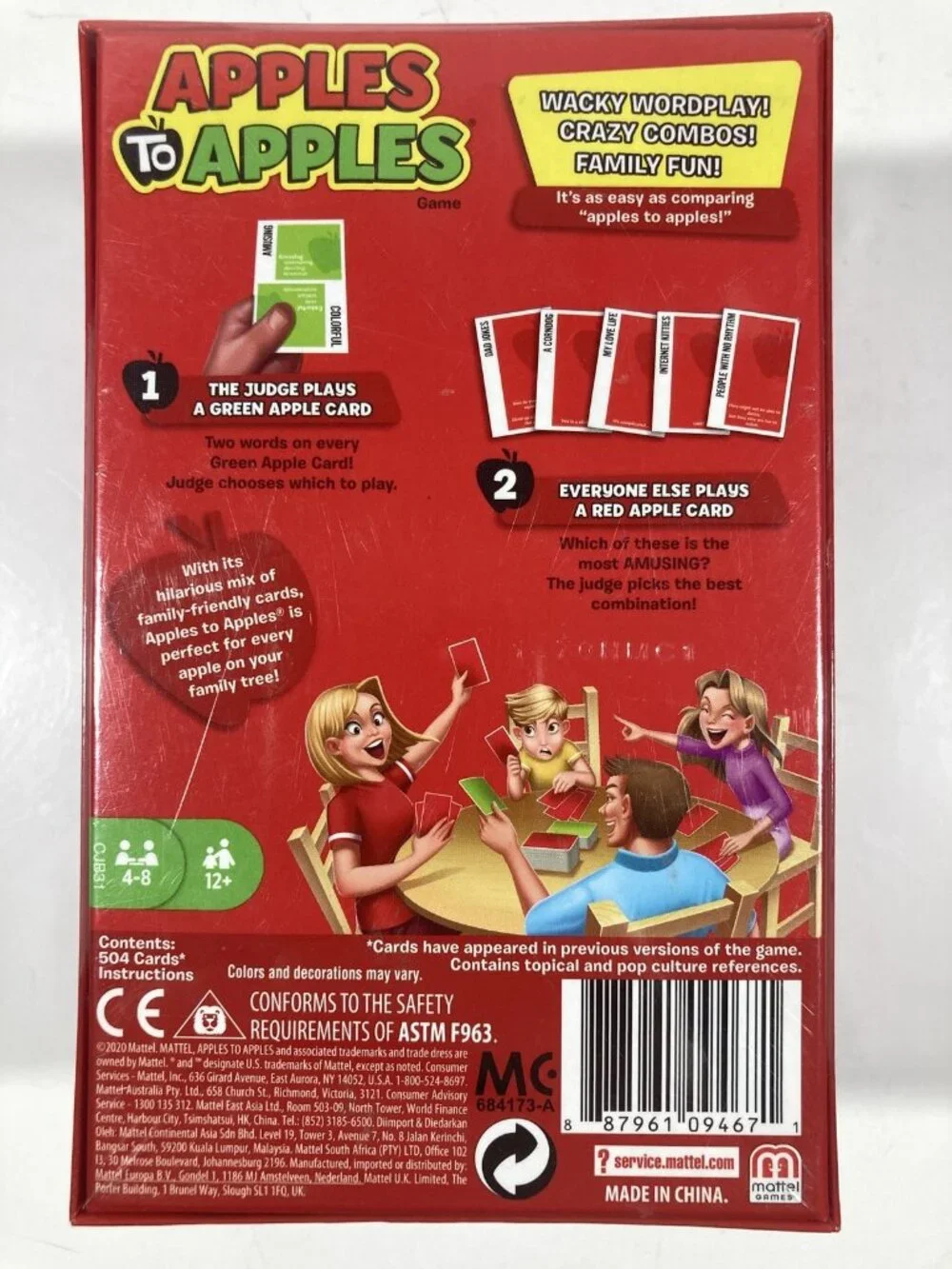 Apples to Apples The Family Party Game Mattel Games NEW SEALED 2020 Edition