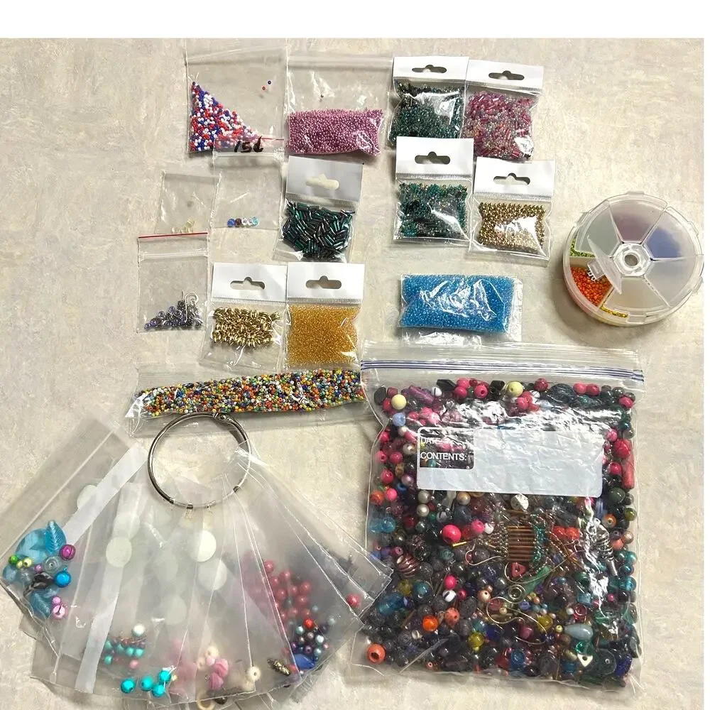 Beads‎ for Crafting or Jewelry Making Assorted Styles and Sizes Loose