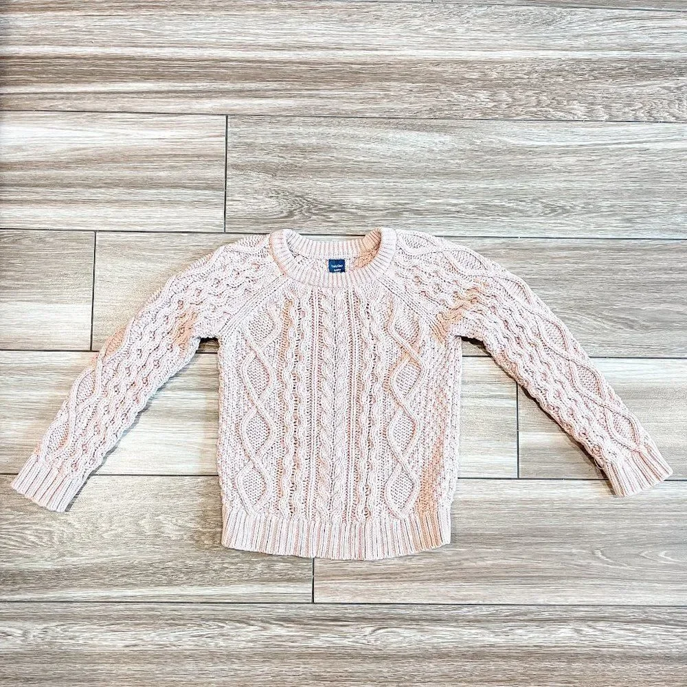 Gap Pink Cable Knit Sweater, Size 4