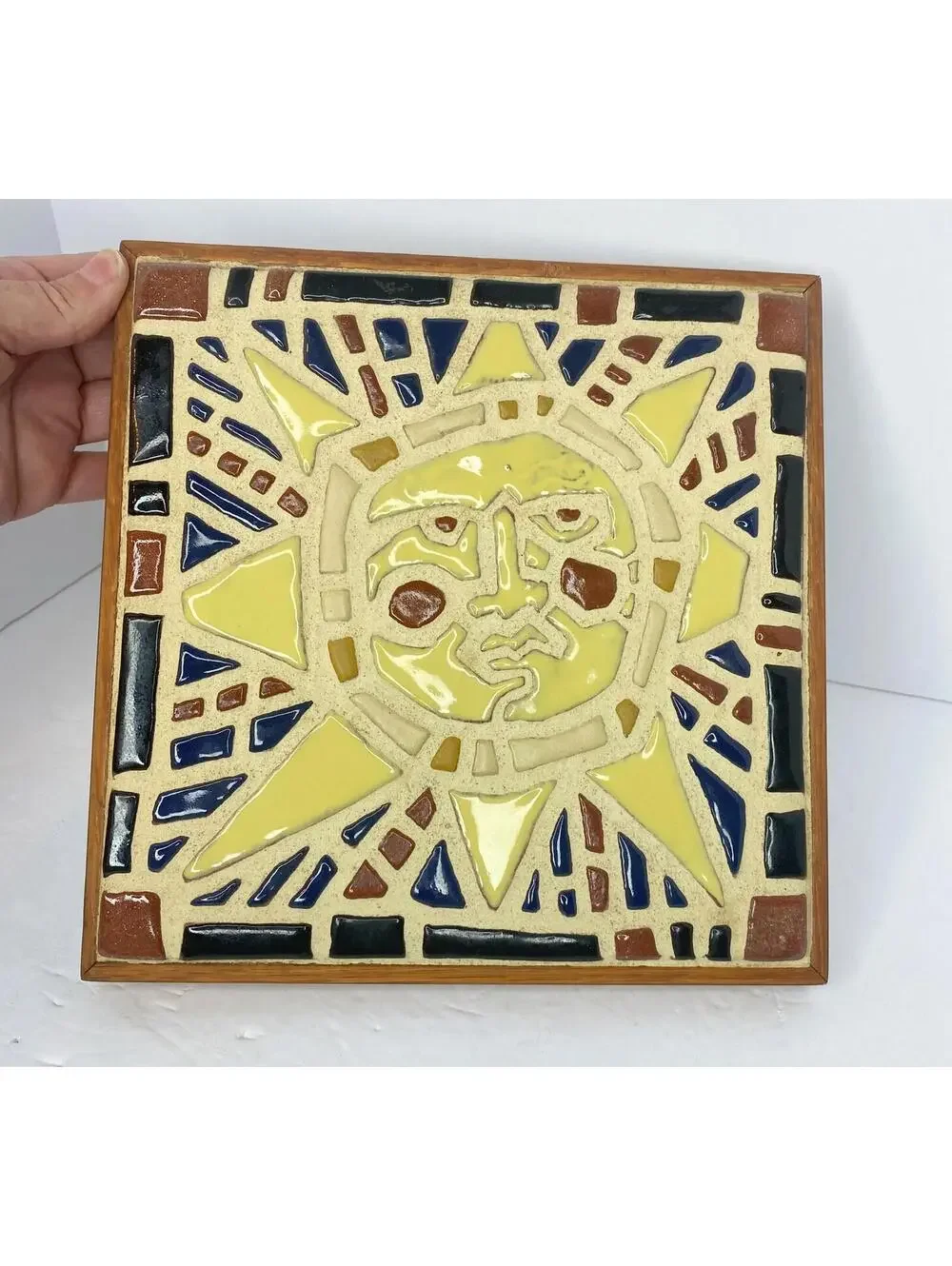 Sunburst Square Mosaic Art Wall Art 8.5” X 8.5”