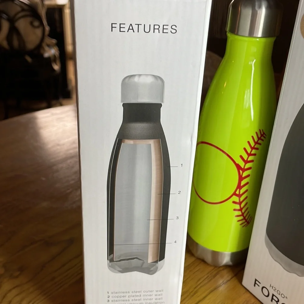 Softball Insulated Water Bottle Set (2)