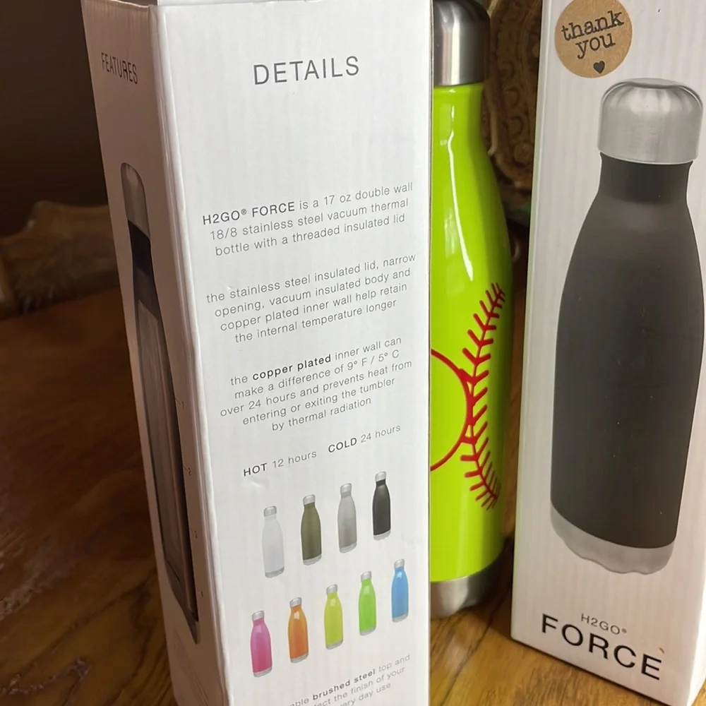 Softball Insulated Water Bottle Set (2)