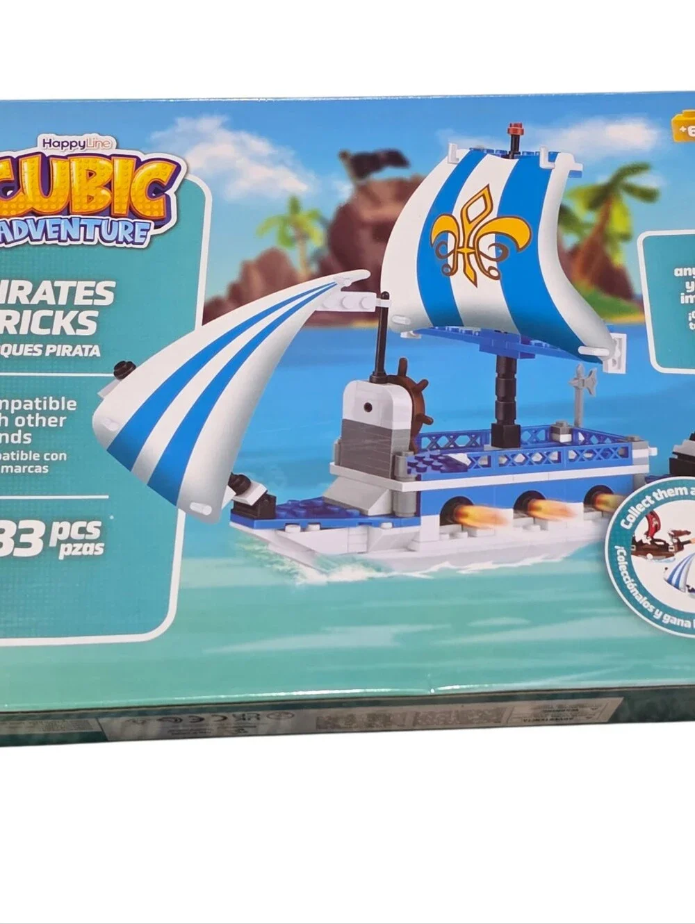 happy line pirate bricks