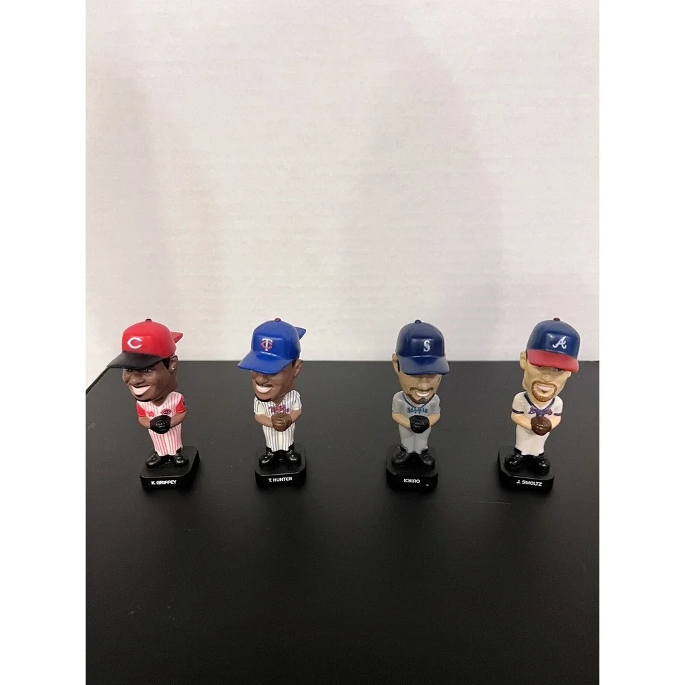 Vtg MLB Bobblehead Baseball Players- T. Hunter, Ichiro, J. Smoltz, Griffey Jr‎