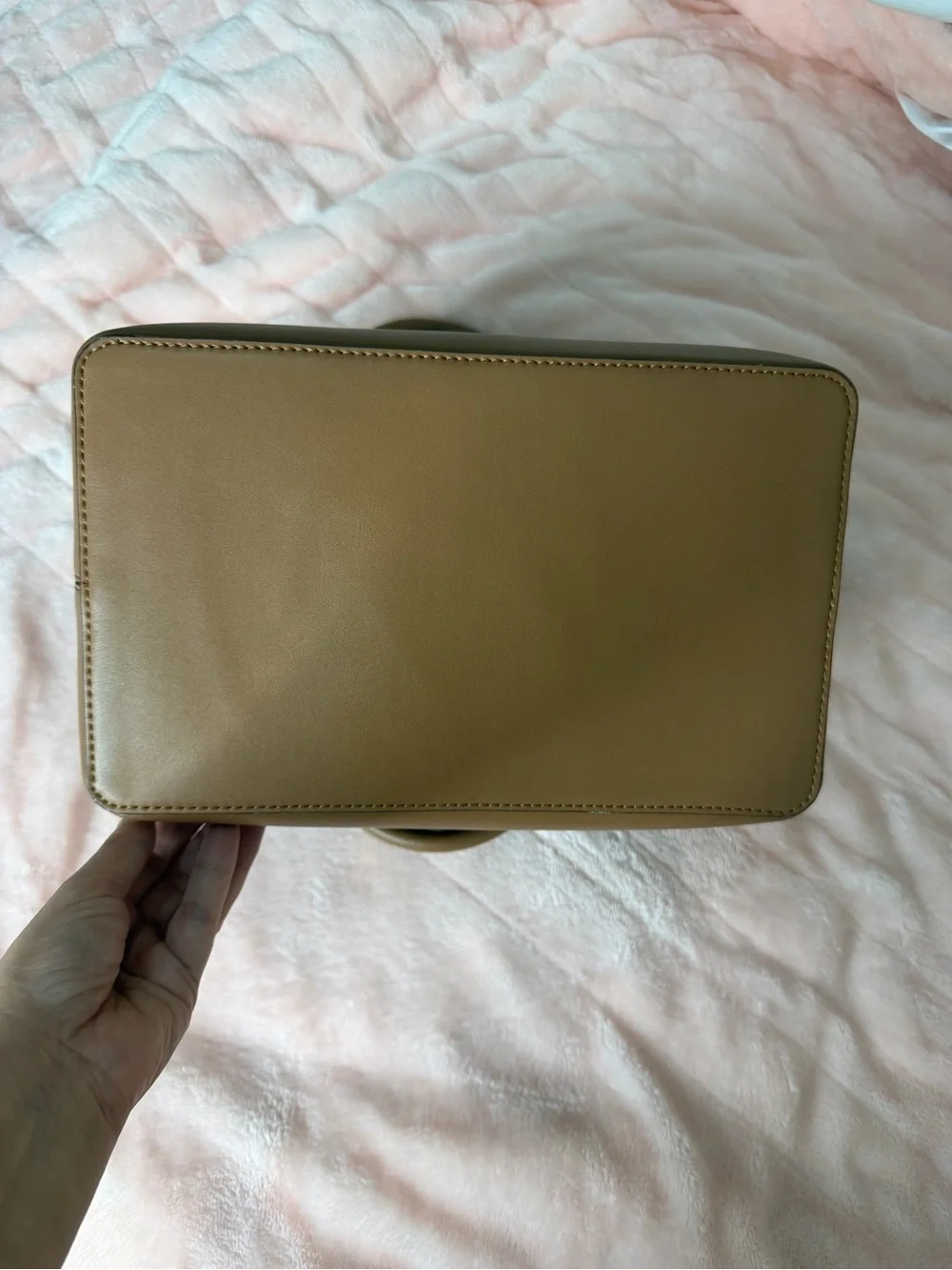 Calvin Klein Monogram Satchel Crossbody Brown Tan