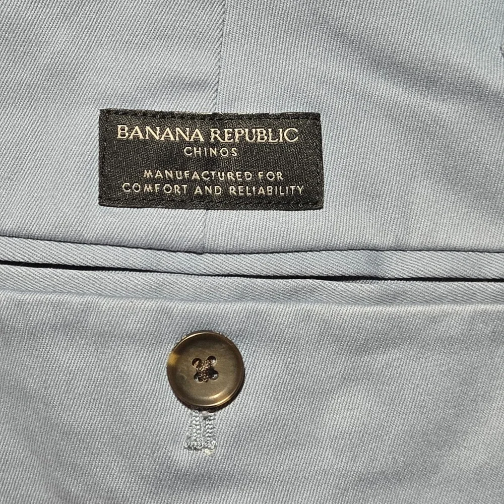 Men's Banana Republic Rapid Movement Mason Athletic Tapered Chino 30x30 Blue NWT