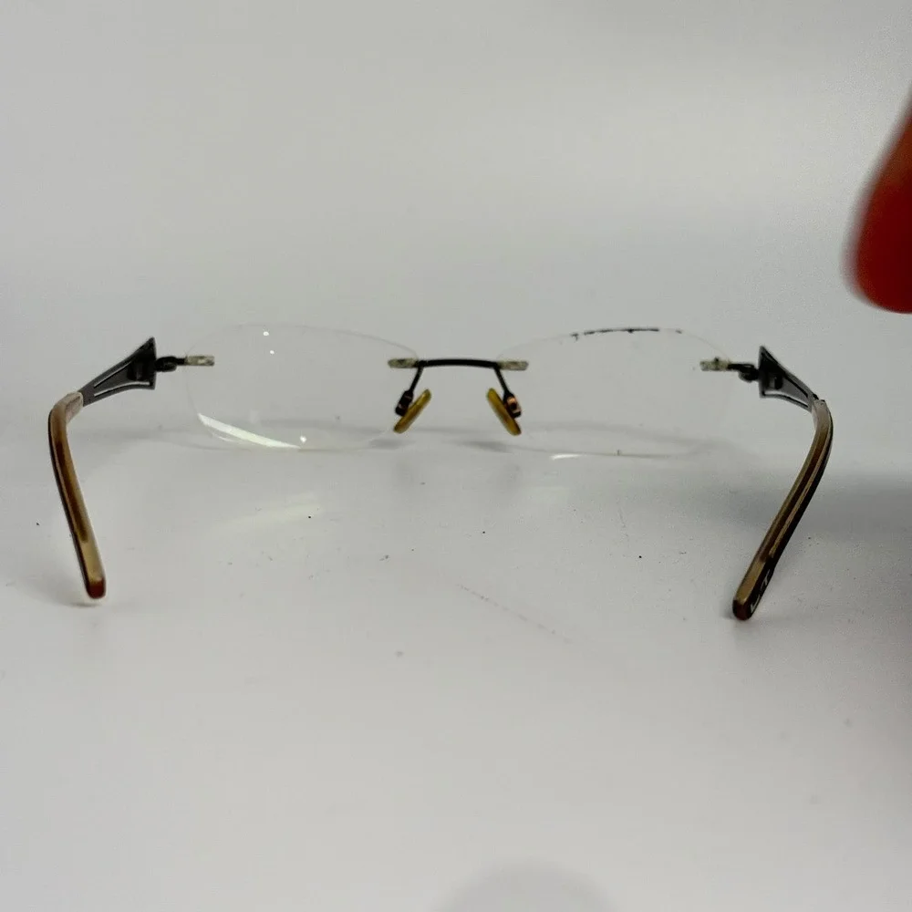 Lighttec Morel France 6578L Brown Rimless Eyeglasses Frames 49-17-135