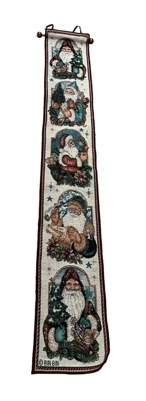 Bin Bin Tent USA Made Tapestry Bell Pull The Santa Classics MA9167 41” Long